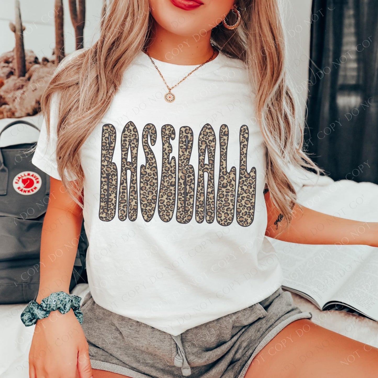 Baseball Bubble Leopard Graphic Tee