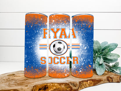 RYAA Soccer Completed 20oz Skinny Tumbler