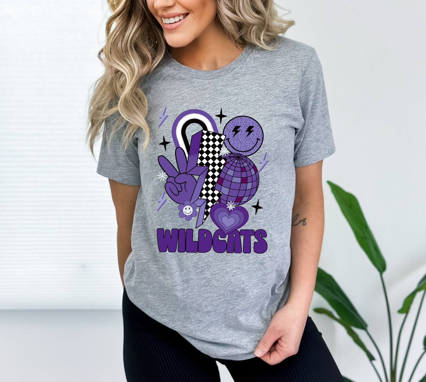 Wildcats purple Groovy DTF Transfer