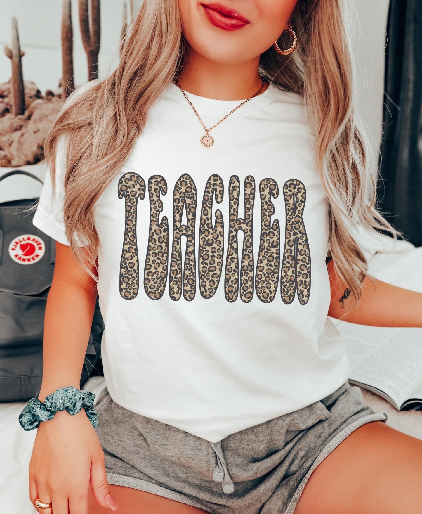 Teacher Bubble Leopard Graphic Tee