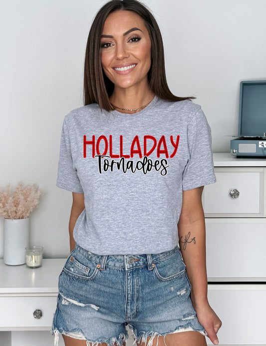 Holladay Tornadoes Scribble Doodle Graphic Tee