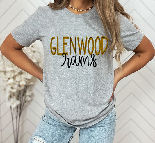 Glenwood Rams Scribble Doodle Graphic Tee