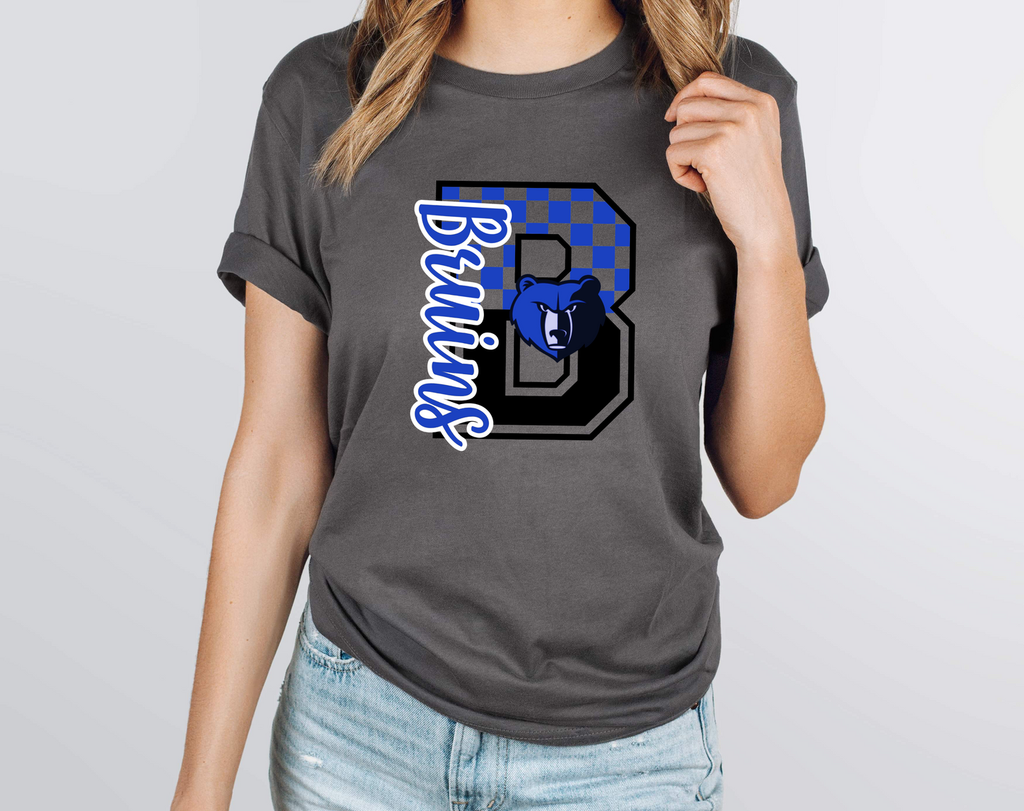 Bruins Checkered Graphic Tee