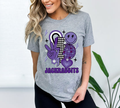 Jackrabbits  purple Groovy DTF Transfer