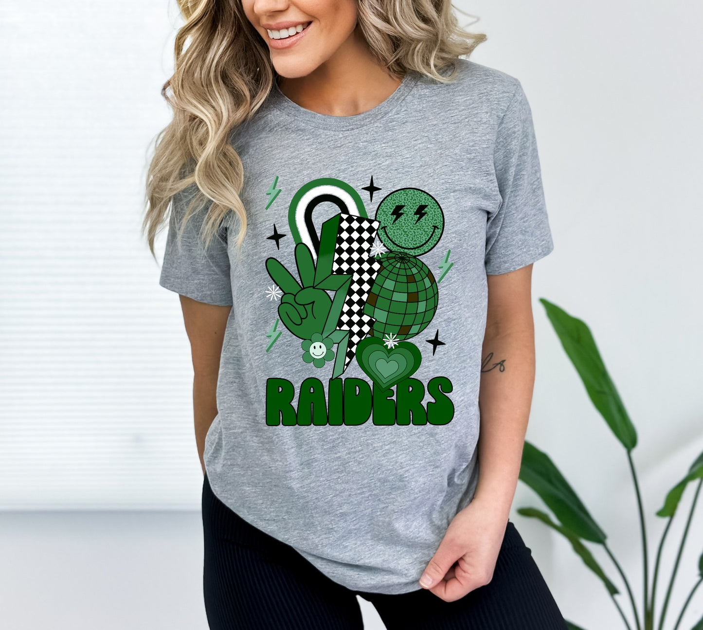 Raiders Green Groovy DTF Transfer