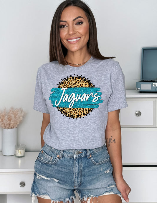 Jaguars Leopard Circle Graphic Tee