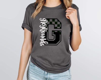 Greyhounds Checkered Graphic Tee