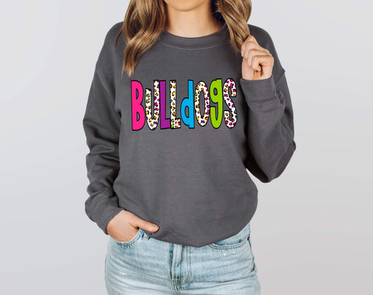 Bulldogs Rainbow Leopard Graphic Tee