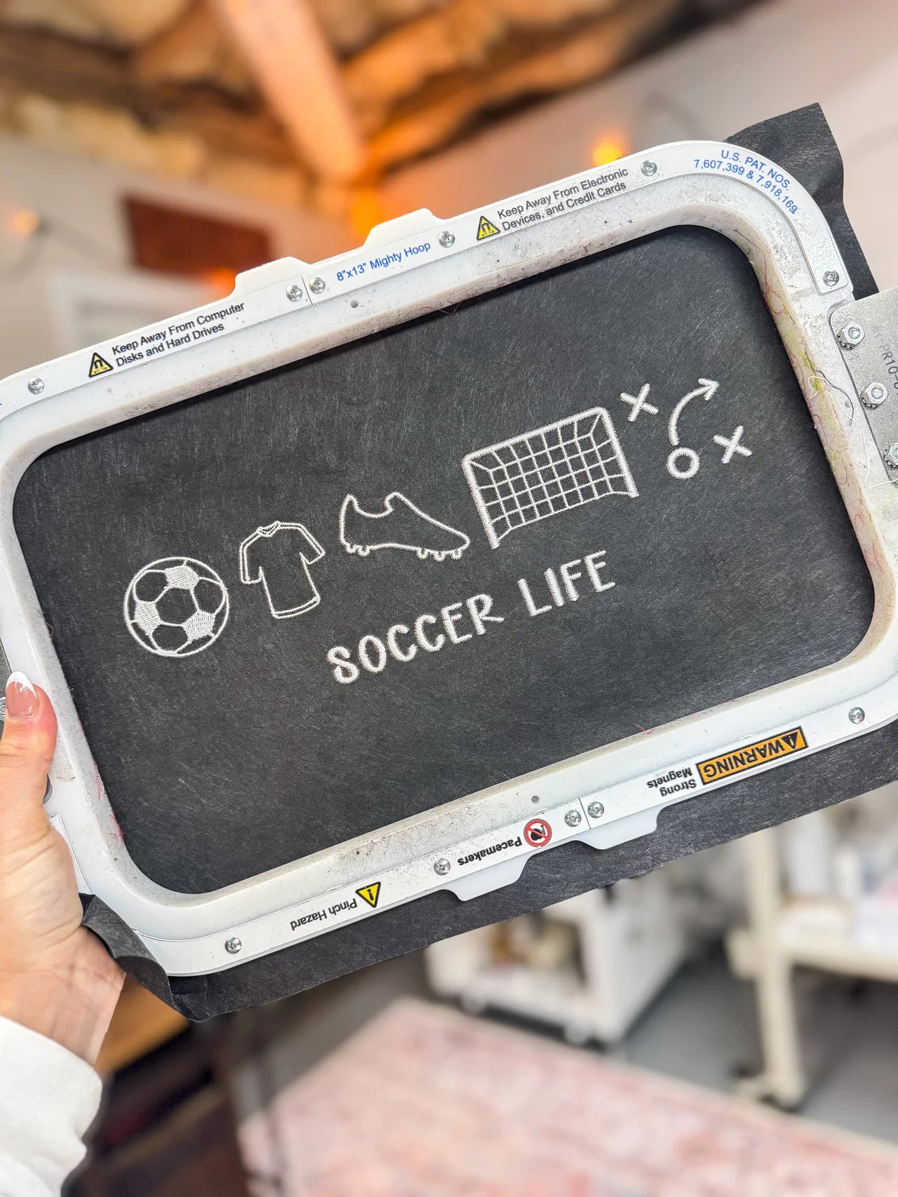 Soccer Life Icons Embroidered Shirt | QUICK SHIP