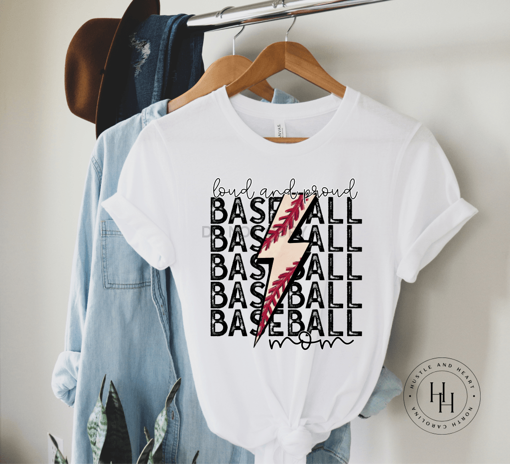 Baseball Mom Lightning Bolt Shirt