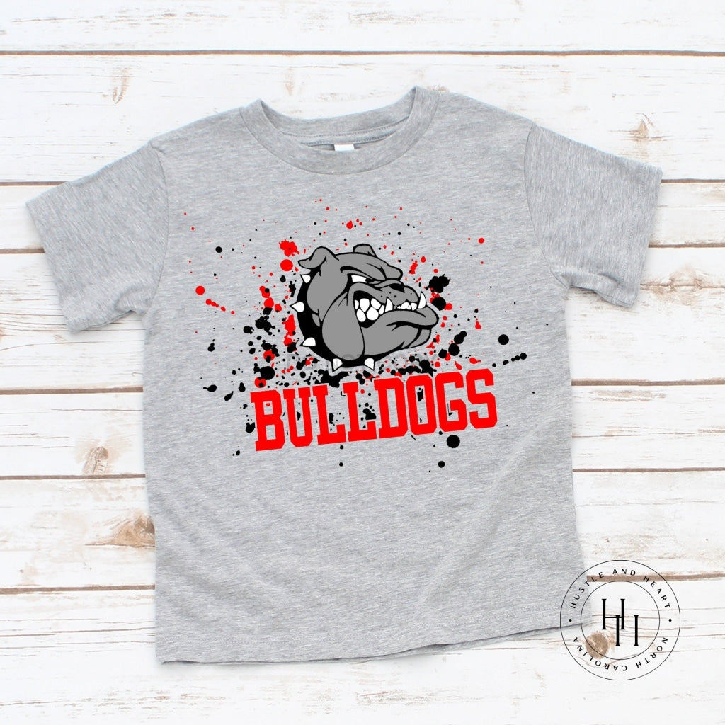 Bulldogs Red And Black Splatter Shirt