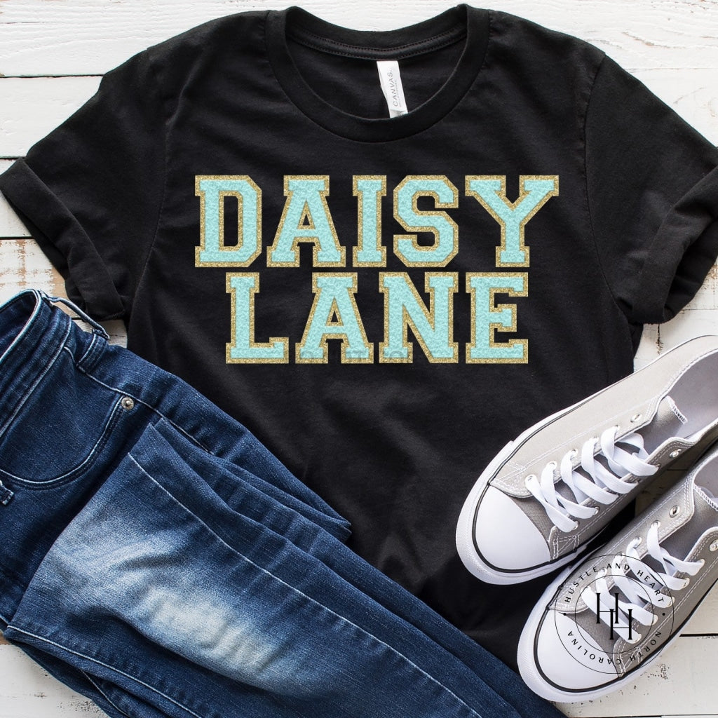 Daisy Lane Faux Chenille Letters Graphic Tee