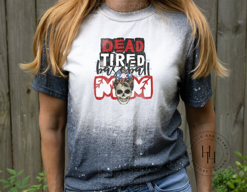 Dead Tired Blank Mom - Sublimation Transfer Adult 8.5 X 11 / Baseball Sublimation