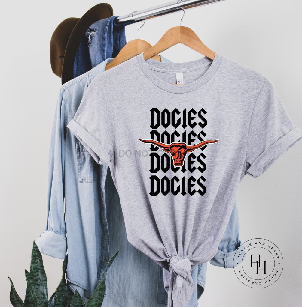 Dogies Repeating Mascot Graphic Tee Shirt