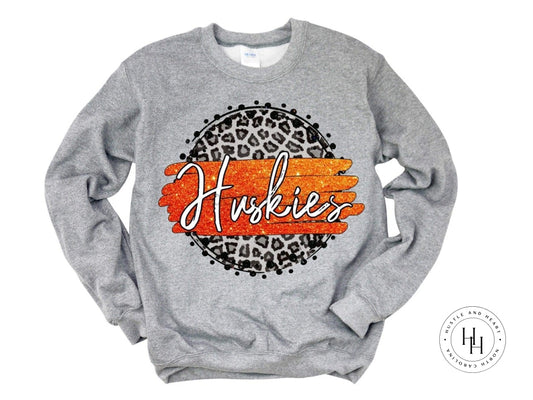 Huskies Orange And White Shirt