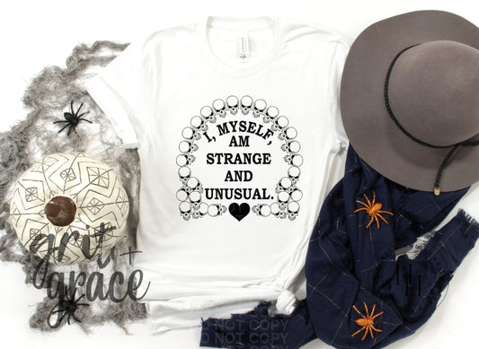 I Myself Am Strange And Unusual Skull- Sublimation Transfer Sublimation