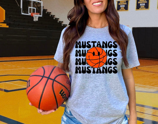 Mustangs Basketball Graphic Tee