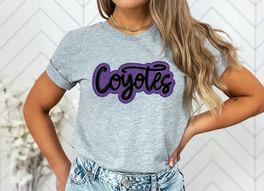 Coyotes Faux Applique