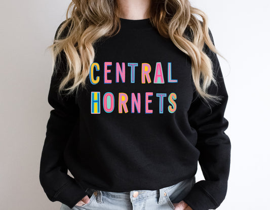 Central Hornets  Colorful Graphic Tee