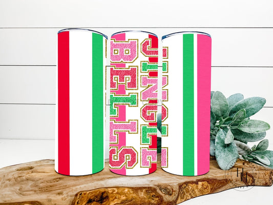 Jingle Bells Completed 20Oz Skinny Tumbler Sublimation