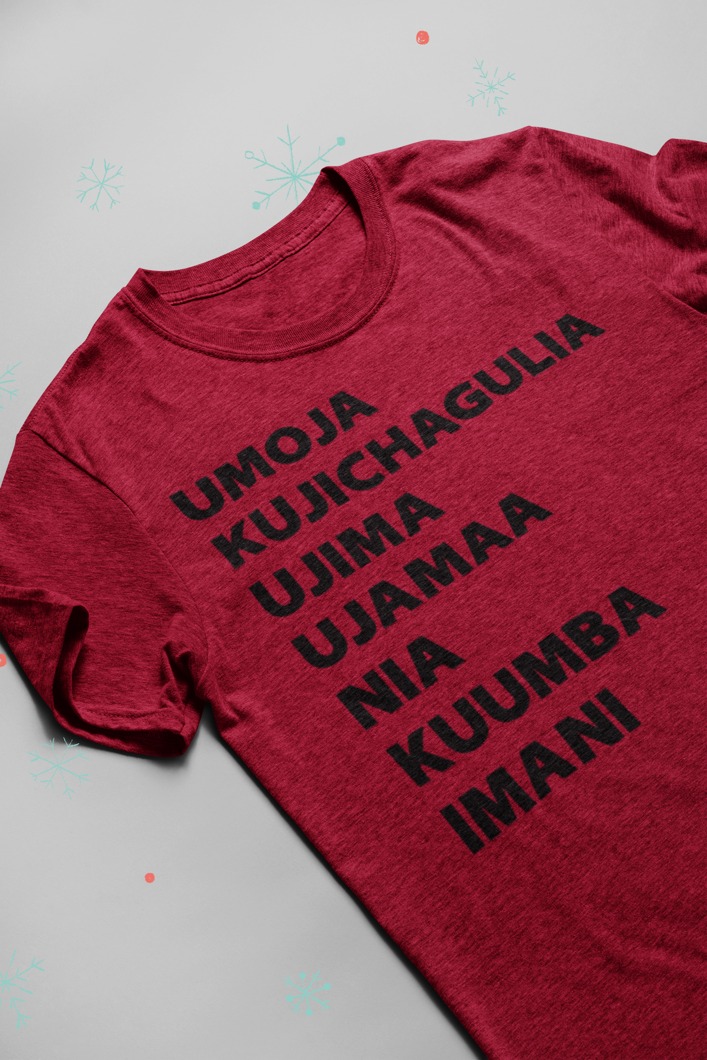 Umoja Kujichagulia Ujima Ujamaa Nia Kuumba Imani Kwanzaa Holiday Graphic Tee