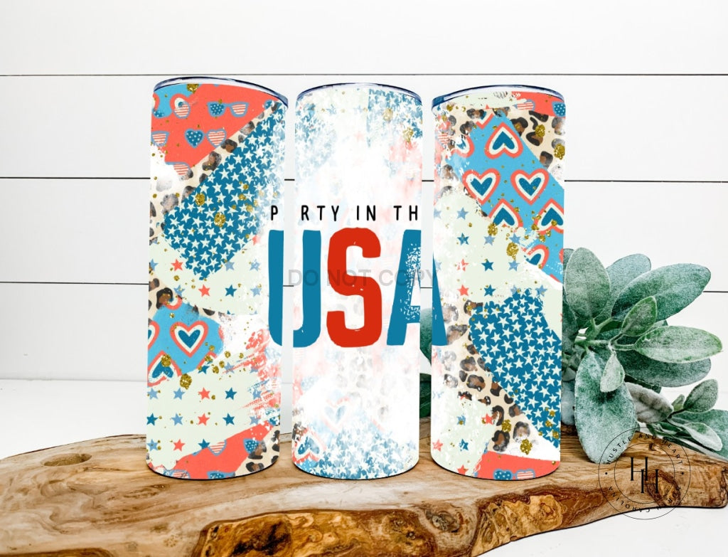 Party In The Usa Completed 20Oz Skinny Tumbler Sublimation