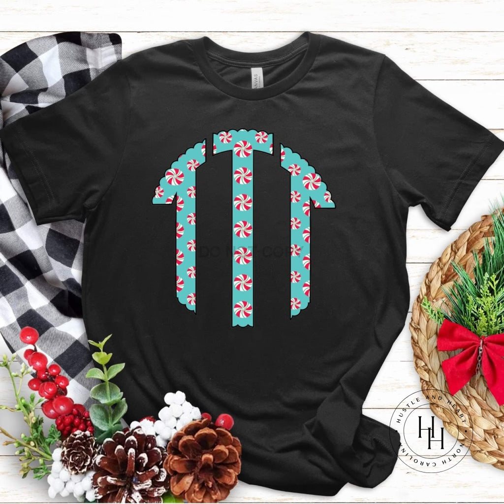 Peppermint Swirl Monogram Graphic Tee Shirt