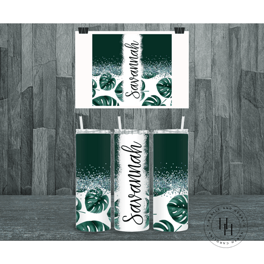 Personalized Plant Lover Monstera Leaf Completed 20Oz Skinny Tumbler