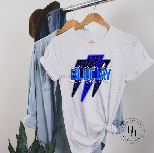 Proud Bluejay Mama Neon Bolts Shirt