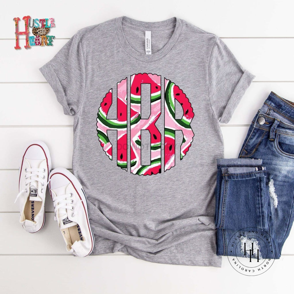 Scalloped Watermelon Monogram Graphic Tee