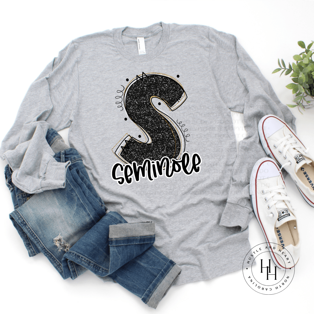 Seminole Glitter Varsity Doodle Graphic Tee Unisex Tee