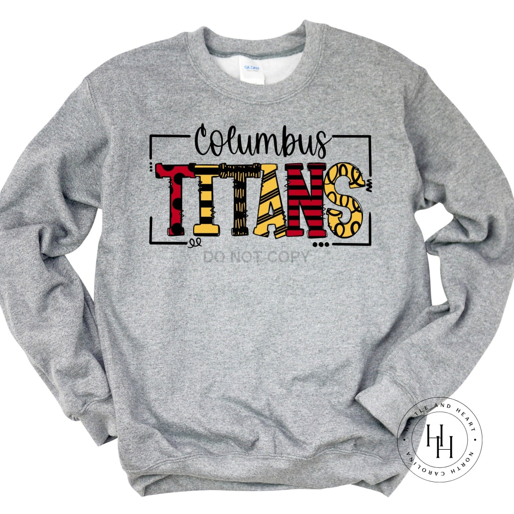 Titans Columbus Doodle Graphic Tee Unisex