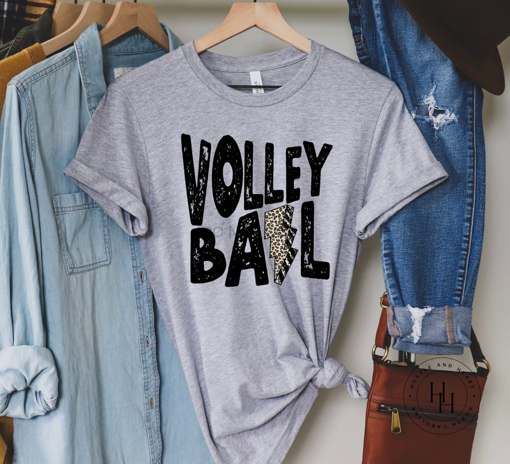 Volleyball Lightning Bolt Graphic Tee