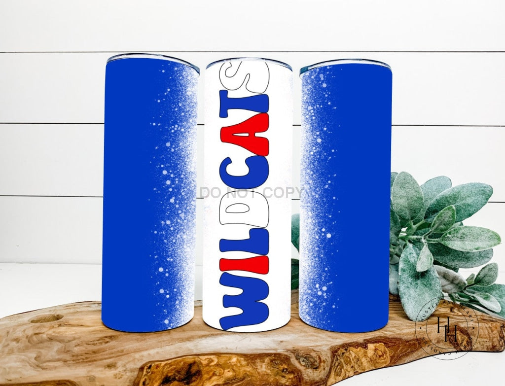 Wildcats Red/blue/white Completed 20Oz Skinny Tumbler Sublimation