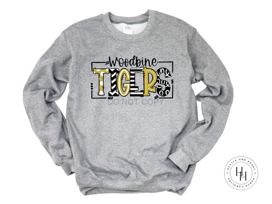 Woodbine Tigers Doodle Graphic Tee Youth Small / Unisex Sweatshirt